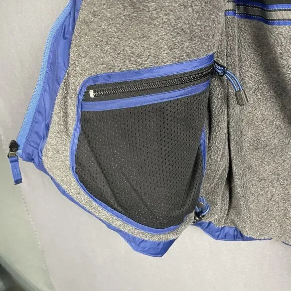 Gap Vest Men Small Blue Down Filled Puffer Zip Out Hood Pockets Gorpcore - Picture 11 of 16